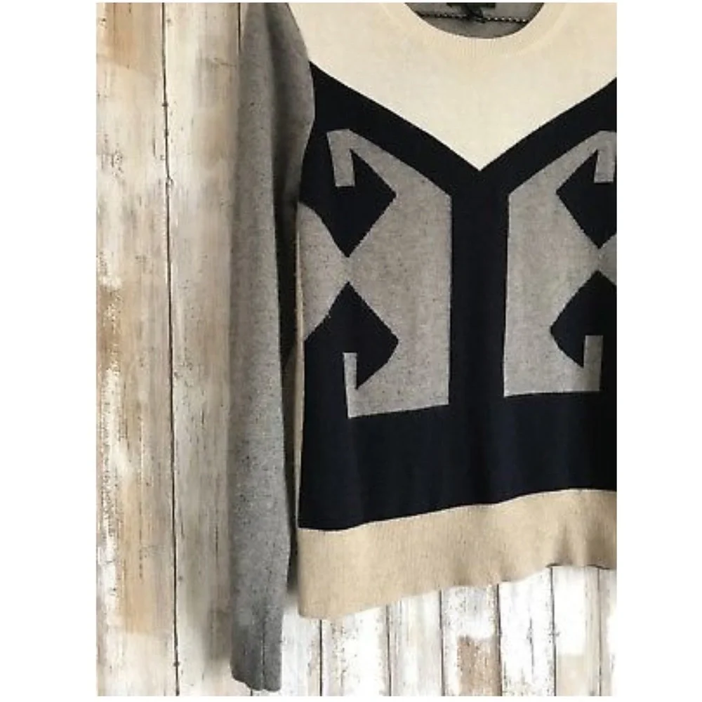 J. Crew Cashmere Black Gray sweater size Small